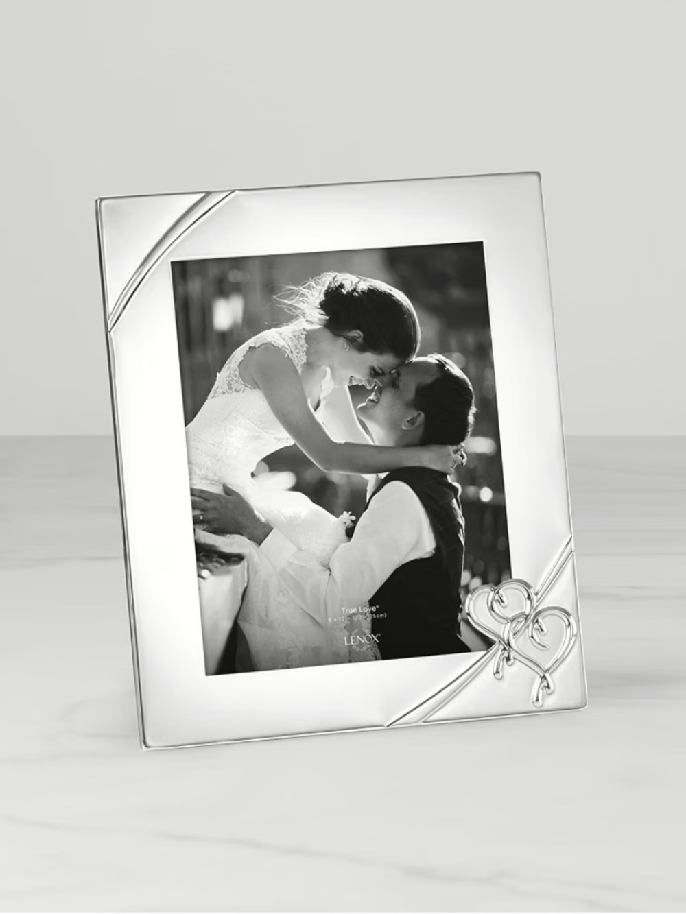 Lenox Silver Heart Accent 8x10 Picture Frame